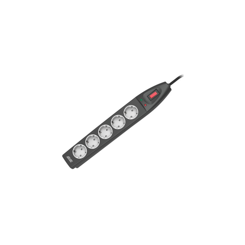 Мережевий фільтр живлення 2E 2E-SP515M10BK 10m (2E-SP515M10BK)