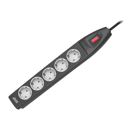 Мережевий фільтр живлення 2E 2E-SP515M10BK 10m (2E-SP515M10BK)