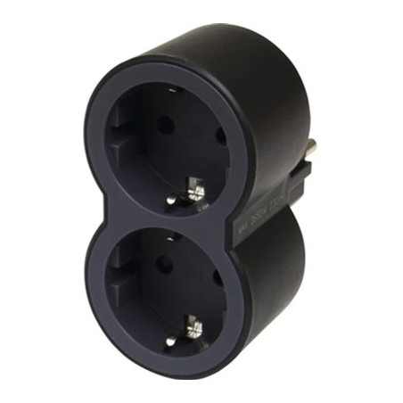 Мережевий розгалужувач Legrand Стандарт 2х2К+C передні розетки (694517)