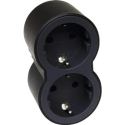 Мережевий розгалужувач Legrand Стандарт 2х2К+C передні розетки (694517)