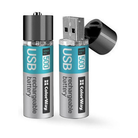 Акумулятор ColorWay AA USB 1200 mAh 1.5V R6 * 2 (CW-UBAA-02)