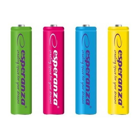 Акумулятор Esperanza AAA 1000mAh Ni-MH * 4 mix of colors (EZA107)