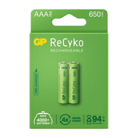 Акумулятор Gp AAA 65AAAHCE-EB2 Recyko 650 mAh * 2 (65AAAHCE / 4891199186677)