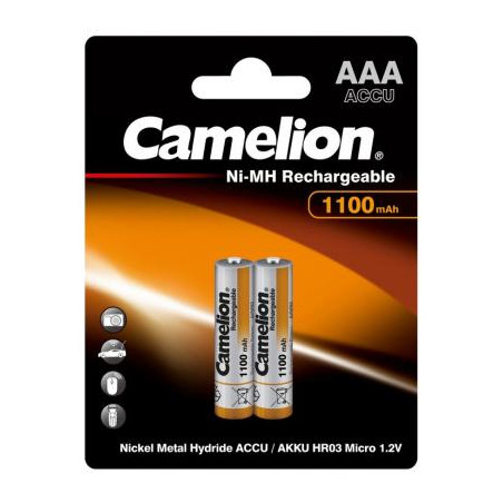 Акумулятор Camelion AAA 1100mAh Ni-MH * 2 R03-2BL (NH-AAA1100BP2)