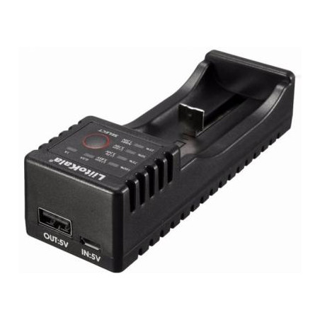 Зарядний пристрій для акумуляторів Liitokala 1 Slot, LED дисплей, USB, Li-ion/Ni-MH/Ni-Cd/AA/ААA/AAAA/С (Lii-100)