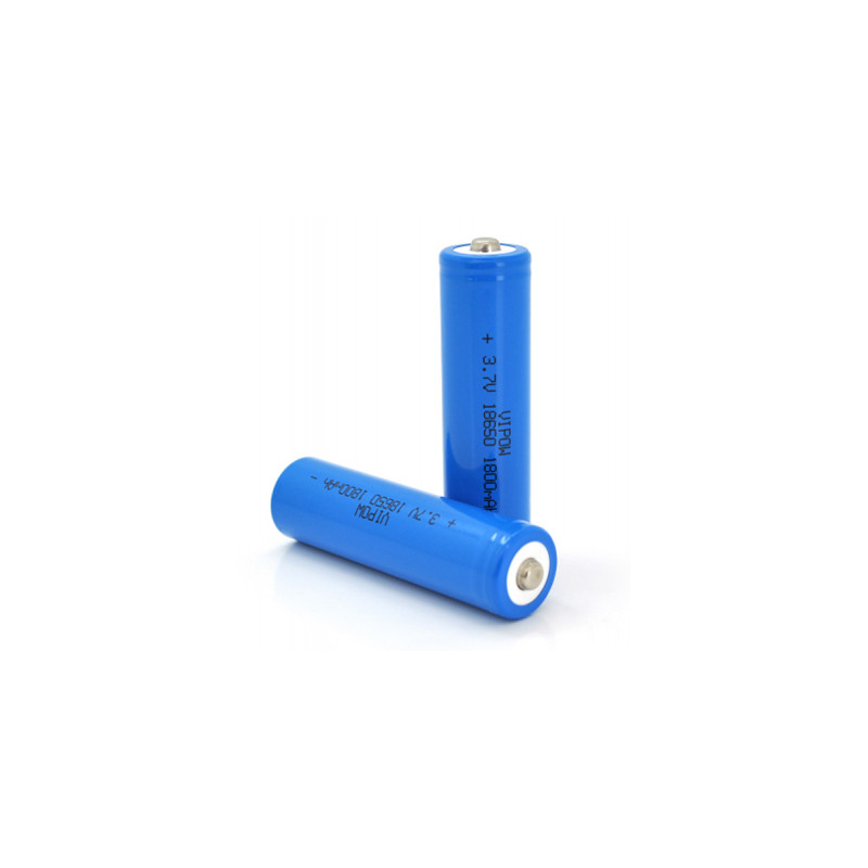 Акумулятор 18650 1800mAh, TipTop, 3.7V, Blue Vipow (ICR18650-1800mAhTT)