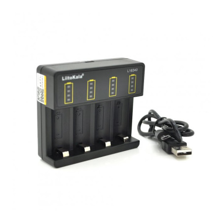 Зарядний пристрій для акумуляторів Liitokala 4 Slots, for Li-ion 3,7V accumulator, supply 5V/2A (Lii-16340)
