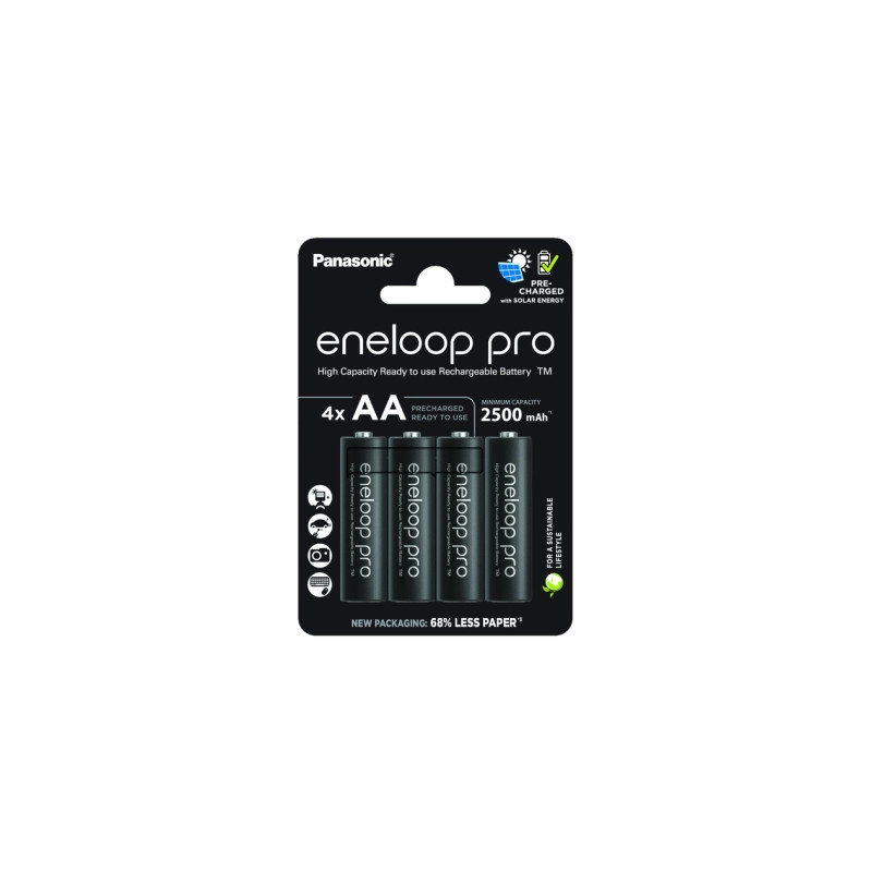 Акумулятор Panasonic AA Eneloop 2500mAh Pro NI-MH * 4 + Сase (BK-3HCDEC4CP)