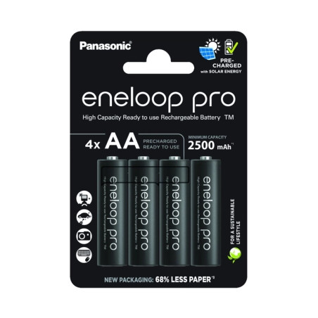 Акумулятор Panasonic AA Eneloop 2500mAh Pro NI-MH * 4 + Сase (BK-3HCDEC4CP)
