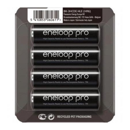 Акумулятор Panasonic AA Eneloop 2500mAh Pro NI-MH * 4 (BK-3HCDE/4CP)