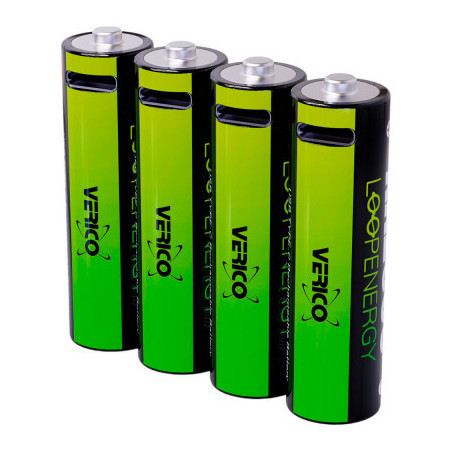 Акумулятор Verico AAA USB Type-C 600mAh 1.5V Li-ion * 4 (LoopEnergy) (1UDBT-A2WEBC-NN)