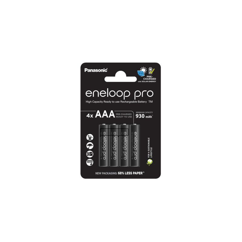 Акумулятор Panasonic Eneloop AAA 930 mAh Pro NI-MH * 4 (BK-4HCDE/4CP)