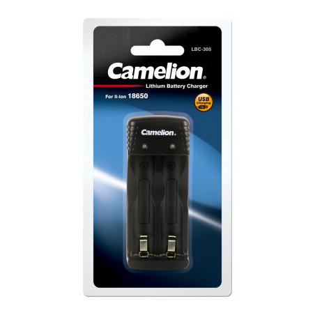 Зарядний пристрій для акумуляторів Camelion Lithium-ion charger for 2x Li-Ion 18650, Input DC 5V-1A (LBC-305)