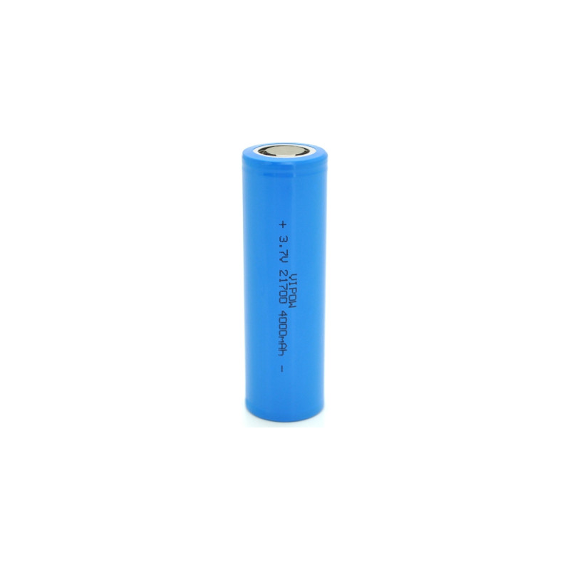 Акумулятор 21700 4000mAh, 3.7V, Blue, FlatTop Vipow (ICR21700-4000mAhFT / 31078)