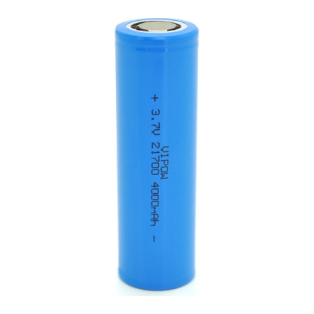 Акумулятор 21700 4000mAh, 3.7V, Blue, FlatTop Vipow (ICR21700-4000mAhFT / 31078)