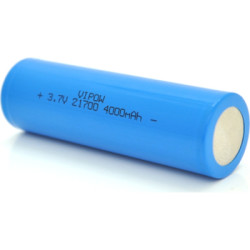 Акумулятор 21700 4000mAh, 3.7V, Blue, FlatTop Vipow (ICR21700-4000mAhFT / 31078)