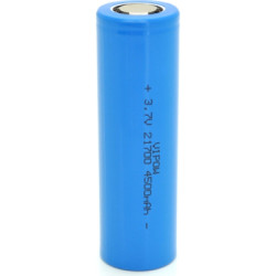 Акумулятор 21700 4500mAh, 3.7V, Blue, FlatTop Vipow (ICR21700-4500mAhFT / 31079)