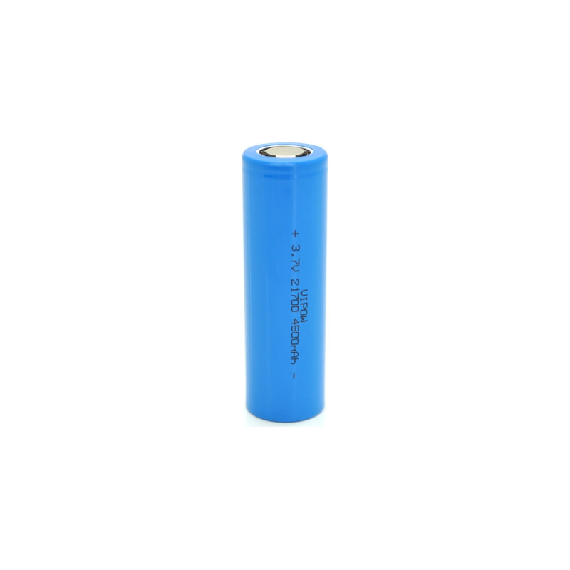 Акумулятор 21700 4500mAh, 3.7V, Blue, FlatTop Vipow (ICR21700-4500mAhFT / 31079)