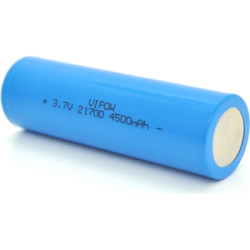 Акумулятор 21700 4500mAh, 3.7V, Blue, FlatTop Vipow (ICR21700-4500mAhFT / 31079)