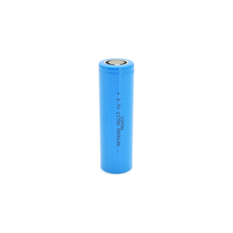 Акумулятор 21700 5000mAh, 3.7V, Blue, FlatTop Vipow (ICR21700-5000mAhFT / 31080)