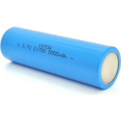 Акумулятор 21700 5000mAh, 3.7V, Blue, FlatTop Vipow (ICR21700-5000mAhFT / 31080)