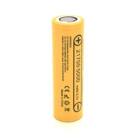 Акумулятор 21700 5000mah, (4700-5100mah) 15A, 3.7V(2.5-4.2V), Yellow Liitokala (Lii-50E / 23384)