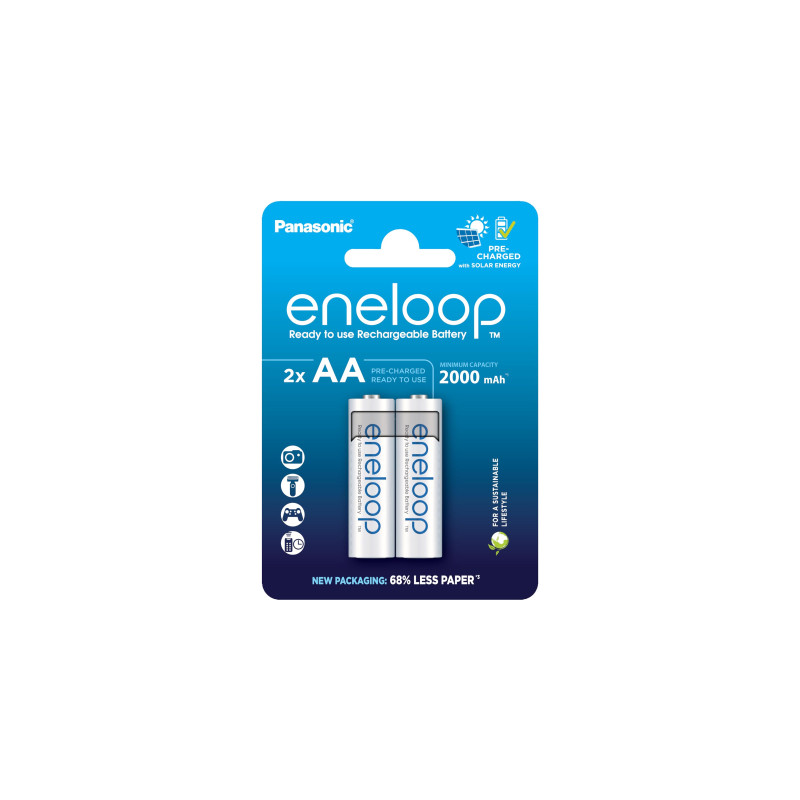 Акумулятор Panasonic AA Eneloop 2000mAh NI-MH * 2 (BK-3MCDE/2CP)