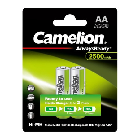 Акумулятор Camelion AA 2500mAh Ni-MH AlwaysReady * 2 R6-2BL (NH-AA2500АRBP2)