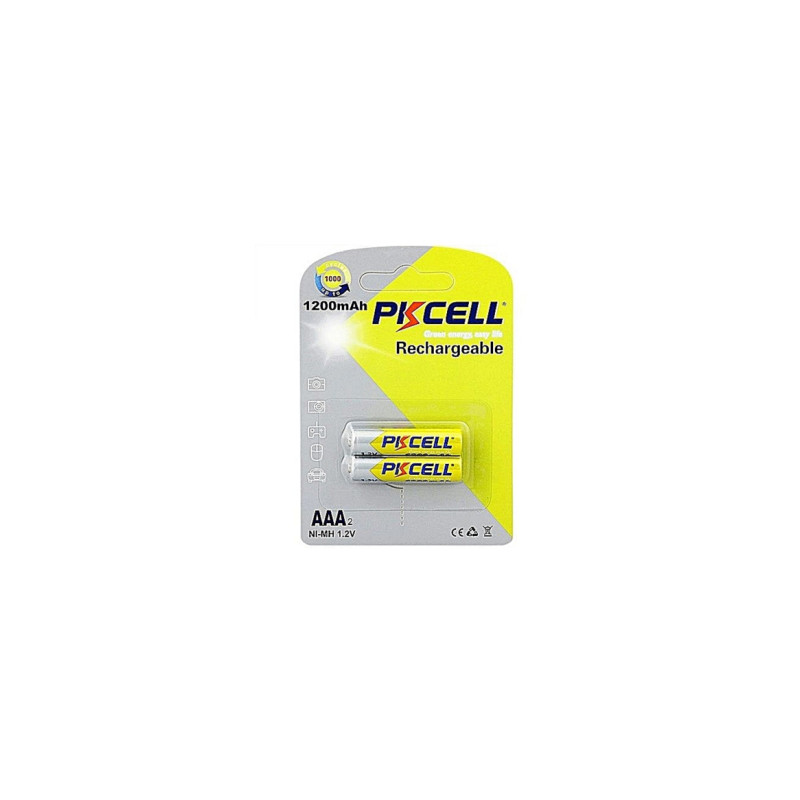 Акумулятор PkCell AAA R03 1200mAh 1.2V NiMH Rechargeable Battery, 2шт/бл (PC/AAA1200-2BR)