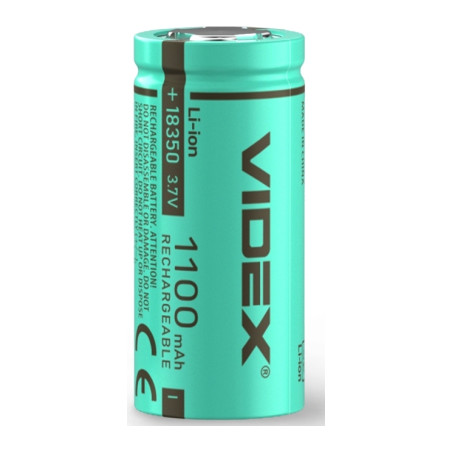 Акумулятор 18350 1100mAh bulk/1шт Videx (18350/1100/1B)