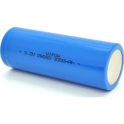 Акумулятор 26650 3300mAh, LiFePO4, FlatTop, 3.2V, Blue Vipow (IFR26650-3300mAhFT / 31075)