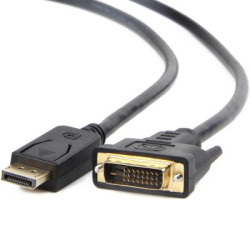 Кабель мультимедійний DisplayPort M to DVI M 1.0m 24+1pin Cablexpert (CC-DPM-DVIM-1M)