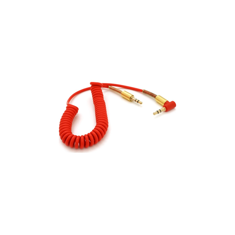 Кабель мультимедійний 3.5mm M to 3.5mm M 1.5m 90° corner red Voltronic (YT-AUXSGJ(M)/(M)-1.5-R)