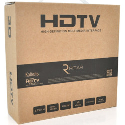 Кабель мультимедійний HDMI M to HDMI M 15.0m V1.4 1080P black Ritar (HDMI(M)/(M)V1.4-15m-94B)