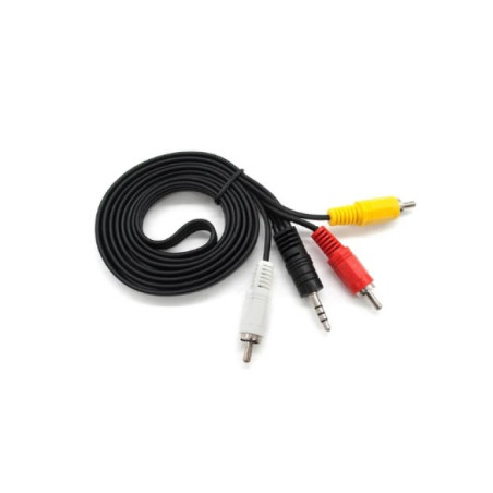 Кабель мультимедійний 3.5mm M to 3xRCA M 1.8m black Voltronic (YT-3.5(M)/3хRCA(M)-1.8Cu)