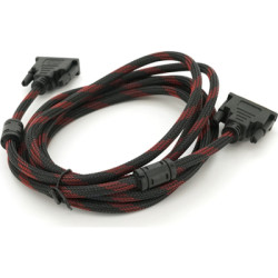 Кабель мультимедійний DVI M to DVI M 3.0m 24+1pin black/red Merlion (YT-DVI(M)/(M)NY/RD-3.0m)