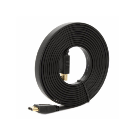Кабель мультимедійний HDMI M to HDMI M 5.0m V1.4 black Merlion (YT-HDMI(M)/(M)SLIM-5.0m/01072)