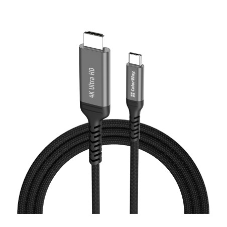 Кабель мультимедійний USB-C to HDMI M 2.0m 4K60Hz black ColorWay (CW-CBCHD077-BK)