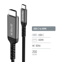 Кабель мультимедійний USB-C to HDMI M 2.0m 4K60Hz black ColorWay (CW-CBCHD077-BK)