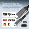 Кабель мультимедійний USB-C to HDMI M 2.0m 4K60Hz black ColorWay (CW-CBCHD077-BK)