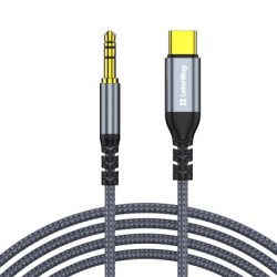 Кабель мультимедійний USB-C to 3.5mm M 1.2m gray ColorWay (CW-CBPDJ071-G)