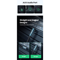 Кабель мультимедійний 3.5mm M to 3.5mm M 1.0m 90° corner AV112 blue Ugreen (60179)