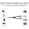 Кабель мультимедійний 3.5mm M to 2xRCA M 1.0m AV116 black Ugreen (10749)