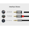 Кабель мультимедійний 3.5mm M to 2xRCA M 1.0m AV116 black Ugreen (10749)