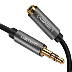 Кабель мультимедійний 3.5mm M to 3.5mm F 1.5m AV118 gray Ugreen (10593)