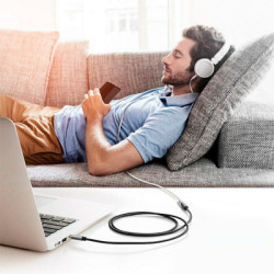 Кабель мультимедійний 3.5mm M to 3.5mm F 1.5m AV118 gray Ugreen (10593)