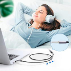 Кабель мультимедійний 3.5mm M to 3.5mm F 1.0m AV118 gray Ugreen (10592)