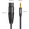 Кабель мультимедійний 3.5mm M to XLR F 2.0m AV182 black Ugreen (20244)