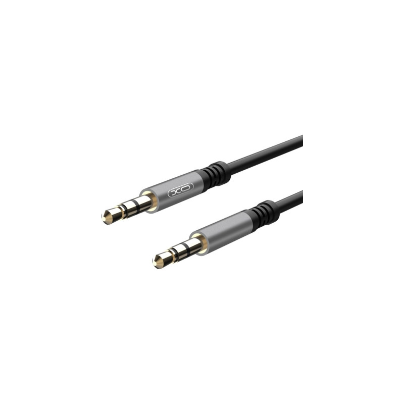 Кабель мультимедійний 3.5mm M to 3.5mm M 1.0m NB121 black XO (6920680864591)