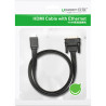Кабель мультимедійний HDMI M to DVI M 1.0m HD106 black Ugreen (30116)